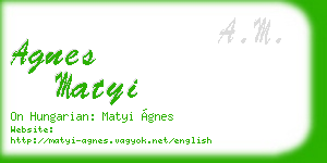 agnes matyi business card